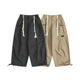 Man Fall Outfis Retro Solid Straight-Leg Pants Loose Casual Working Pants