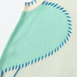 Men Sweater Hand Stitching Color Matching Sweater Waistcoat Men Loose V-neck Sleeveless Sweater Vest Outer Wear