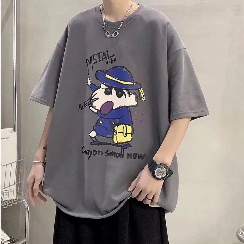 Men T-Shirts round Neck Loose Half Sleeve