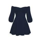 Coachella Music Festival Outfits Solid Color Fashion Women's Sexy Lantern Sleeve Dress