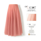 MIDI Mauve Skirt Long Skirt Large Swing Skirt Slimming A- line Skirt Cover Purple Gauze Skirt