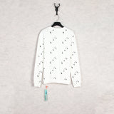 Off White Sweatshirts Round Neck Terry Sweater Ow Men'S And Women'S Casual Loose