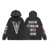 Kanye West Sunday Service Hoodie Fast Letter Printed Hoodie Washed Old Retro Style Men'S And Women'S Hoodies