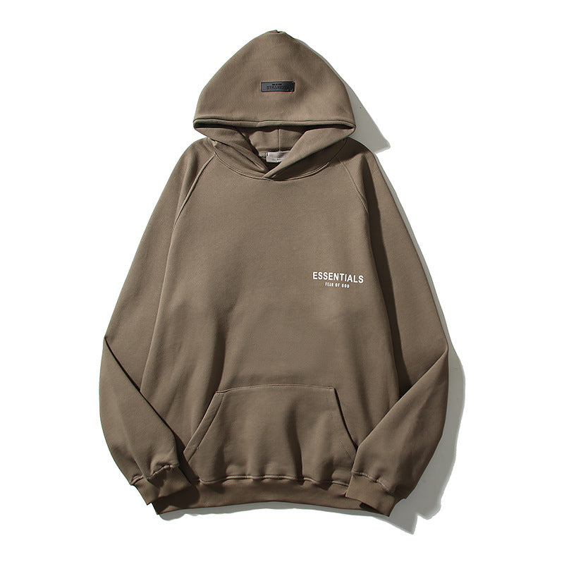 Kanye West Sunday Service Hoodie Fog Flocking Small Icon Printing Plus Velvet Hoodie Sweater