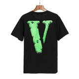 Vlone Hiphop Street Printed Men'S And Women'S Loose Design Tshirt Short Sleeve