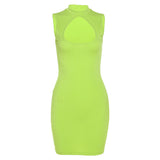 Music Festivals Rave Outfits Dress Summer Women's Fashion Sleeveless round Neck Sexy