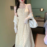 Regency Dress Platycodon Grandiflorum Strap Floral Dress