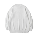 Men Sweater Printed Sweater Men's Loose round Neck Sweater