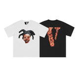 Vlone T Shirt Printed T-Shirt High Street Men And Women Loose Couple Short Sleeve T-Shirt