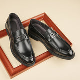 Men's Dress Shoes Classic Leather Oxfords Casual Cushioned Loafer Business Formal Wear Leather Shoes Men