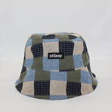 Vintage Check Bucket Hat Short Brim Sun-Proof Basin Hat
