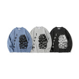Men Sweater Cartoon Jacquard Sweater Men Fashion Brands round Neck Sweater Pullover