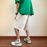 Men White Shorts Men's Shorts Summer Loose Casual Transport