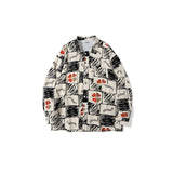 Man Fall Outfits Leopard Print Long Sleeve Shirt Men's Hip-Hop Fashionable Brand Loose Couple Casual Shirt
