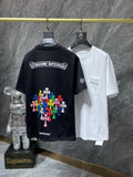 CHH Chrome Hearts T Shirts Letter Color Cross Group Flower Short Sleeve