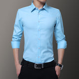 Men Shirts Long Sleeve Slim Fit Shirt