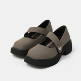 Mary Jane Shoes Retro French Women'S Round Toe Leather Shoes