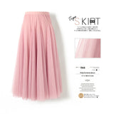 MIDI Mauve Skirt Slimming A- line Skirt Cover Slim Purple Gauze Skirt