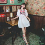 Coachella Music Festival Outfits Embroidery Color Hair Ball Travel Holiday Dress