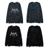 Man Fall Outfits Loose Oversize Long Sleeve Men 'S Hip Hop Tie-Dyed Letter Printing