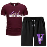 Vlone T Shirts & Shorts 2 Piece Set Short Sleeve T-Shirt Sports Summer