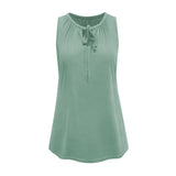 Coachella Music Festival Outfits Knitted Vest Solid Color Loose Sleeveless Top