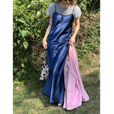 Emerald Green Dress Slip Dress with Temperament Straight inside