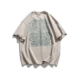 Men T Shitrs Mysterious Totem Printed Round Neck