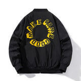 Varsity Jacket Solid Color Thin Embroidery