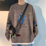Men's Sweatshirt Fall Winter Men round Neck Sweater Casual Loose Men's Clothing