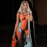 Coachella Music Festival Outfits Sexy Women Clothing Printed Sleeveless Suspender Dress