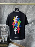 CHH Chrome Hearts T Shirts Classic Color Phantom Cross Letter Short Sleeve