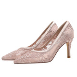 Nude Heels for Wedding Large and Small Size Mesh Breathable