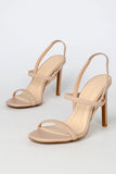 Nude Strappy Heels Summer Super High Heels