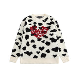Men Sweater Love Full Printed Sweater Men Loose round Neck Sweater