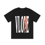 Vlone T Shirt Spring And Summer Letter Hip Hop Large V Printed Loose Short Sleeve T-Shirt