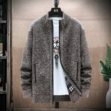 Men's Jackets Autumn and Winter Men's Fleece Padded Coat Sweater