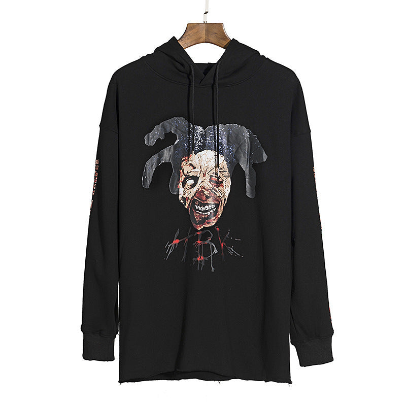 Vlone Hoodie Vloe Autumn And Winter Printed Back Large V Hoodie Casual Hooded Jacket