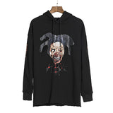 Vlone Hoodie Vloe Autumn And Winter Printed Back Large V Hoodie Casual Hooded Jacket