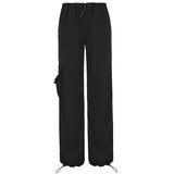 Julia Fox Low Rise Jeans Fashion Drawstring Waist Tight Lightweight All-Matching Casual Pants Hot Girl Slimming Sports Trousers