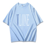 Vlone T Shirts Summer Men'S Printed Casual Short Sleeve
