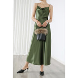 Kendall Jenner Wedding Guest Dress Slim Fit Waist A- line Skirt Swing Collar Oblique Cut Women's Holiday