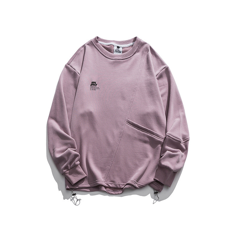 Crew Neck Sweatshirts for Men Men's Autumn Clothing Letter Print Casual round Neck Loose Sweater