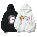 Kanye West Sunday Service Hoodie Autumn And Winter Colorful Letter Hoodie Fleece-Lined