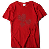 Valentine's Day T Shirt Large Size T-shirt Short Sleeve Red Heart Printing Summer