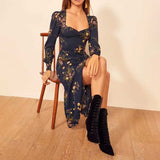 Kendall Jenner Wedding Guest Dress Elegant Floral Split Irregular