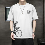 Men T-shirt Printed Half Sleeve Bottoming Shirt