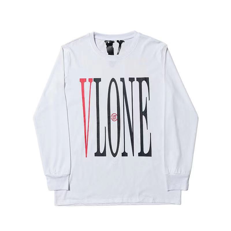 Vlone Hoodie Long Sleeve Pullover Hoodie Large V Round Neck Sweater Men And Women Loose