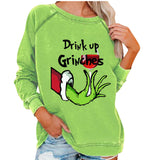 Men and Women Grinch Sweater Christmas Cute round Neck Sweater