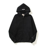 Cardigan Baseball Jacket Fog Hoodie High Street Loose Cardigan Zipper Fleece-Lined Thick Coat
